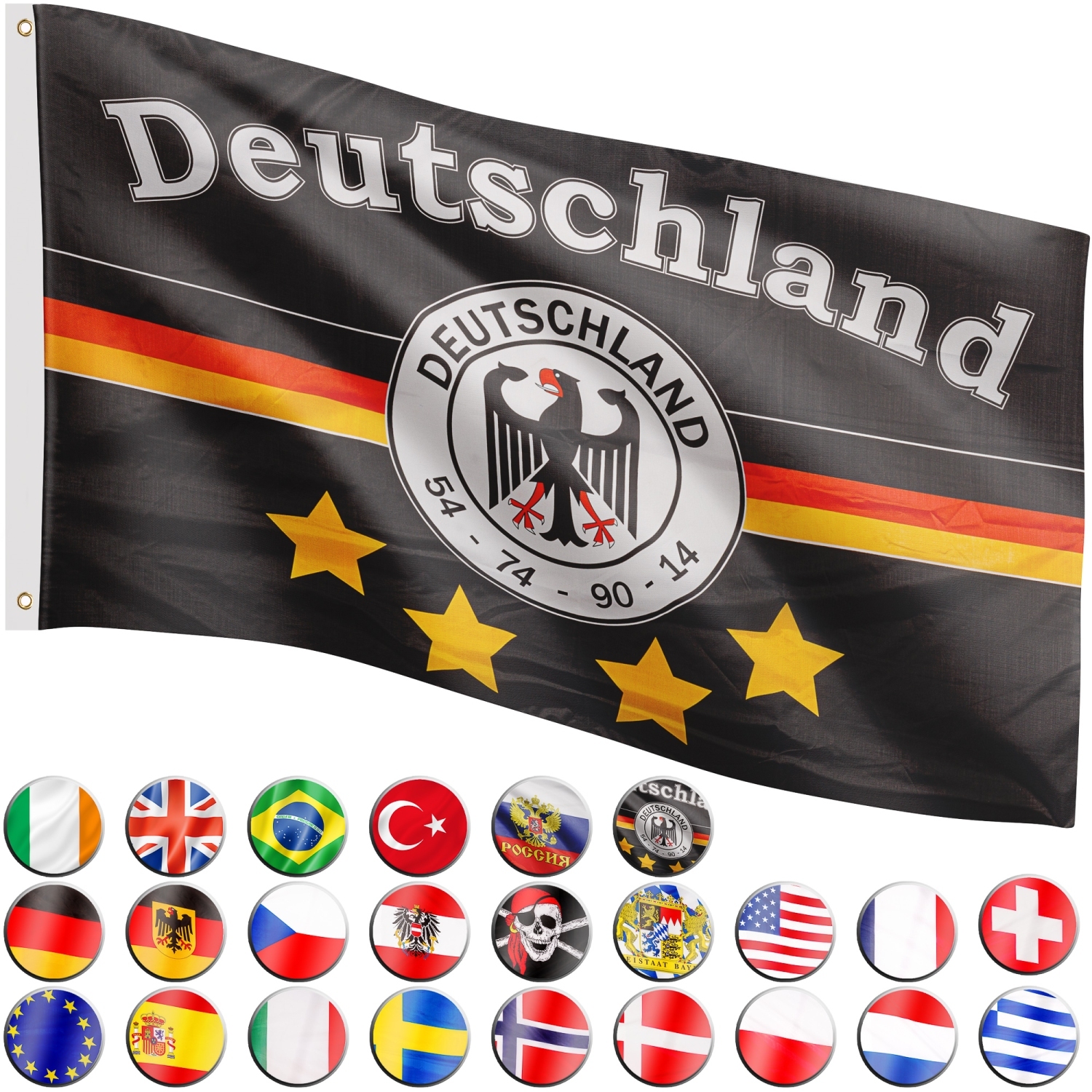 FLAGMASTER® Fahne Deutschland Fussball Flagge, Flagmaster, MARKEN
