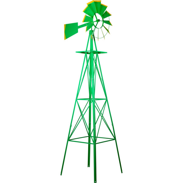 Gigantisches Windrad 245cm US-Style grün, Windmühle