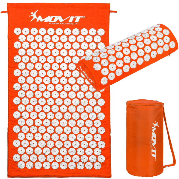MOVIT® Akupressurmatte mit Kissen 75x44, orange