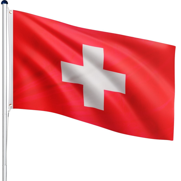FLAGMASTER® Aluminium Fahnenmast Schweiz 6,50m
