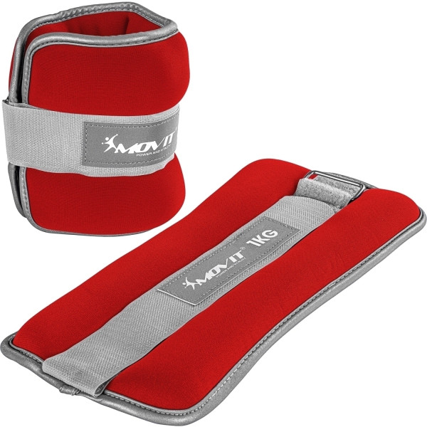 MOVIT® Neopren Gewichtsmanschetten 2x1 kg rot reflex