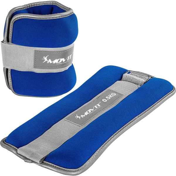 MOVIT® Neopren Gewichtsmanschetten 2x0,5 kg blau reflex
