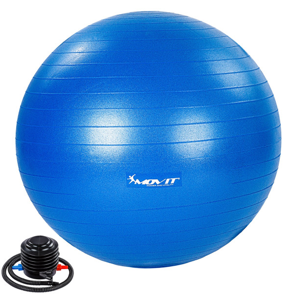 MOVIT® Gymnastikball mit Fußpumpe, 55 cm, blau