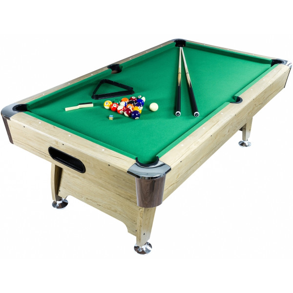 GAMES PLANET® 8 ft Billardtisch "Premium", Farbe hell / grün