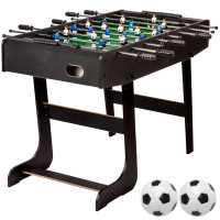 GAMES PLANET® Tischfussball "Belfast", klappbar, schwarz