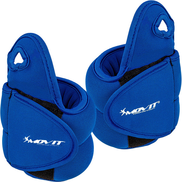 MOVIT® 1,5 kg Neopren Gewichtsmanschetten Daumenschl blau
