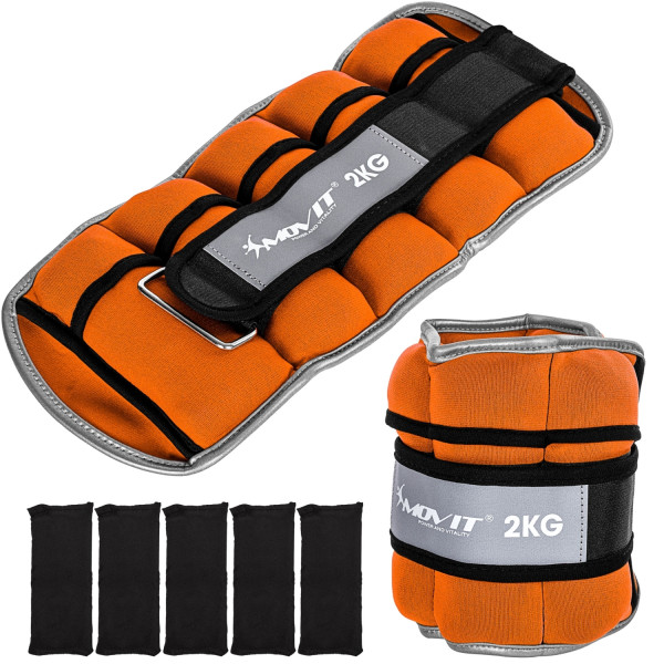 MOVIT® Neopren Gewichtsmanschetten 2x 2 kg orange