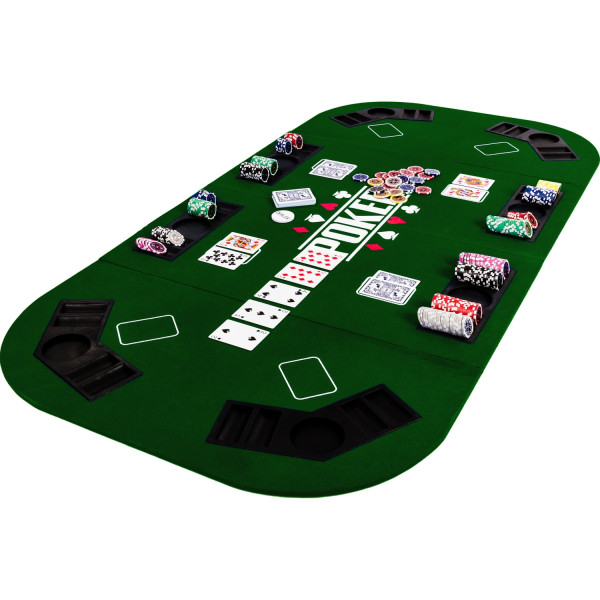 GAMES PLANET® Pokerauflage 160x80cm, grün