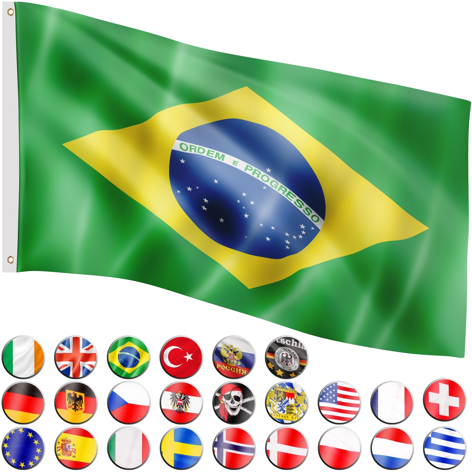 FLAGMASTER® Fahne Brasilien Flagge, Flagmaster, MARKEN