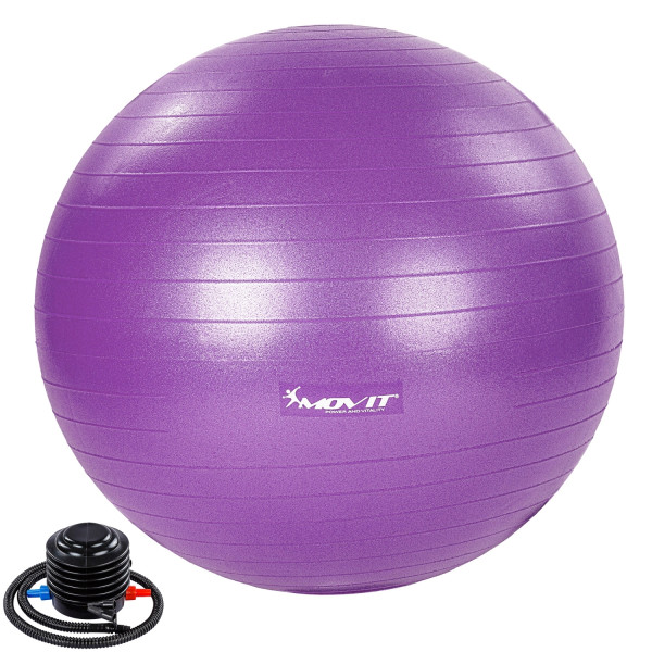 MOVIT® Gymnastikball mit Fußpumpe, 55 cm, violett