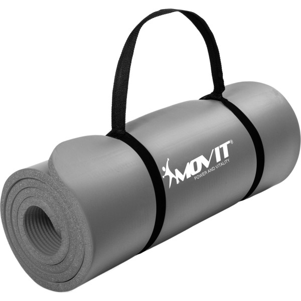 MOVIT® Gymnastikmatte, 183x60x1,0 cm, Yogamatte, Grau