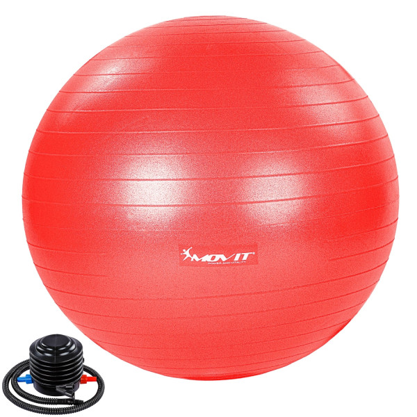 MOVIT® Gymnastikball mit Fußpumpe, 55 cm, rot