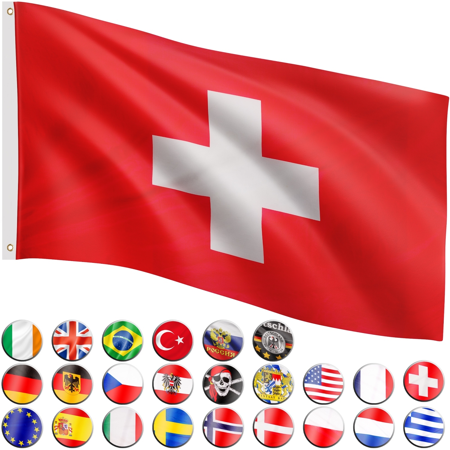FLAGMASTER® Fahne Schweiz Flagge, Flagmaster, MARKEN