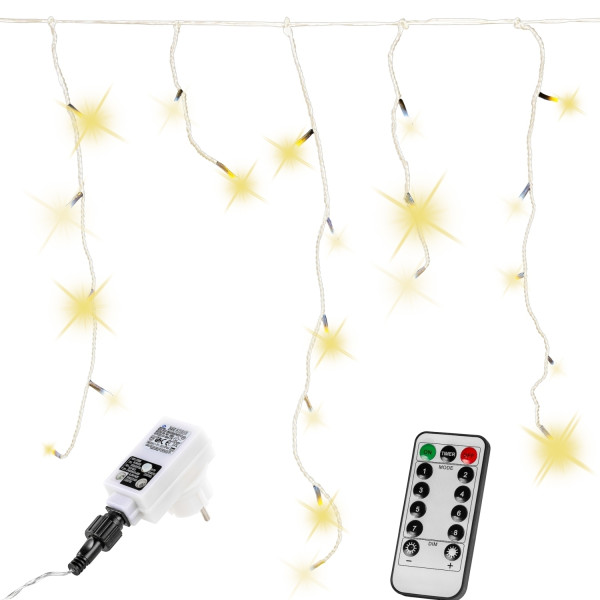 VOLTRONIC® 600 LED Lichterkette Eisregen, warmweiß, FB