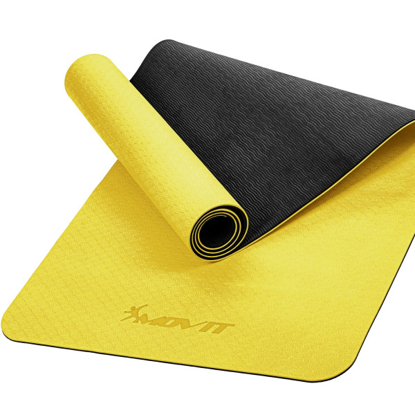 MOVIT® TPE Gymnastikmatte, 190x100x0,6cm, gelb