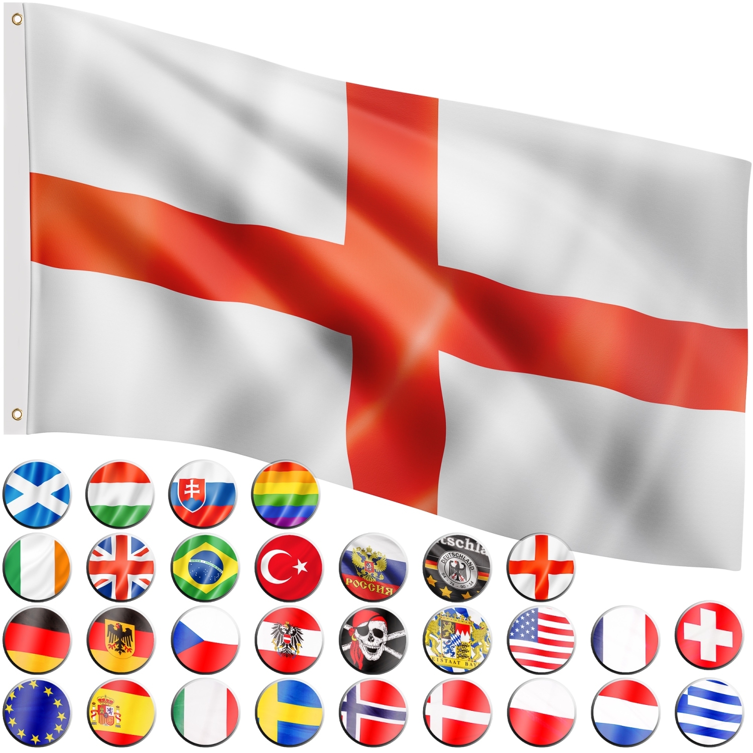 FLAGMASTER Drapeau 30 drapeaux différents au choix, taille 120 cm x 80 cm,  Angleterre, Flagmaster, MARKEN