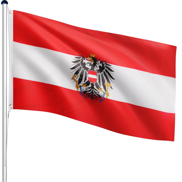 FLAGMASTER Aluminium Fahnenmast Österreich 6,20 Meter