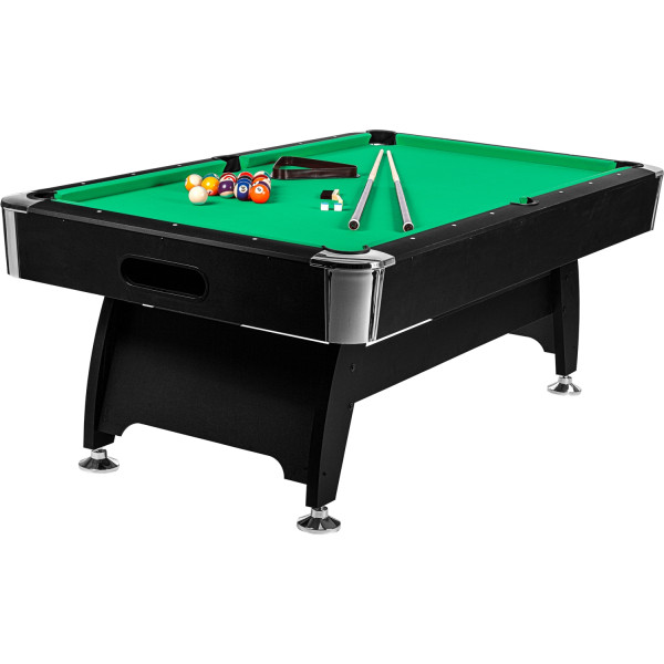 GAMES PLANET® 8 ft Billardtisch "Premium", Farbe schwarz/grün