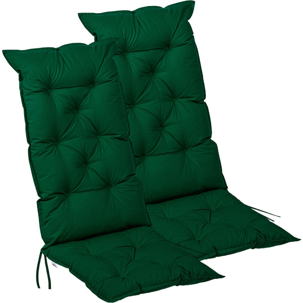STILISTA® 2er Set Stuhlauflage Hochlehner grün