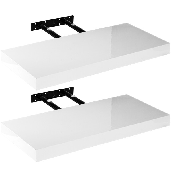 STILISTA® Wandboard 2er Set "Volato" Länge 30 cm Arktisweiß