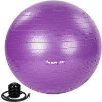 MOVIT® Gymnastikball mit Fußpumpe, 75 cm, violett