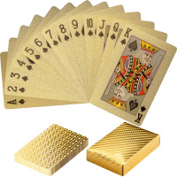 GAMES PLANET® Pokerkarten Kartendeck Gold