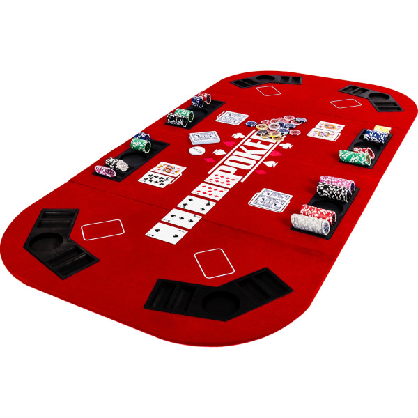 GAMES PLANET® Pokerauflage 160x80cm, rot