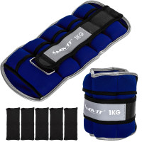 MOVIT® Neopren Gewichtsmanschetten 2x 1 kg blau