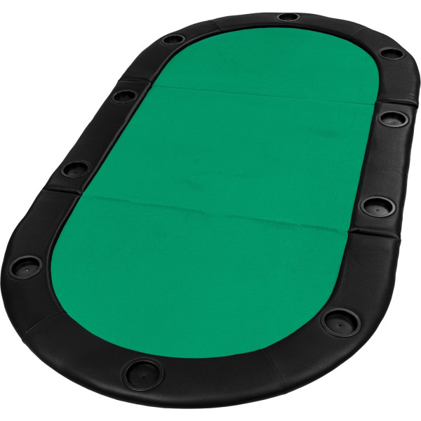 GAMES PLANET® Pokerauflage klappbar faltbar, grün