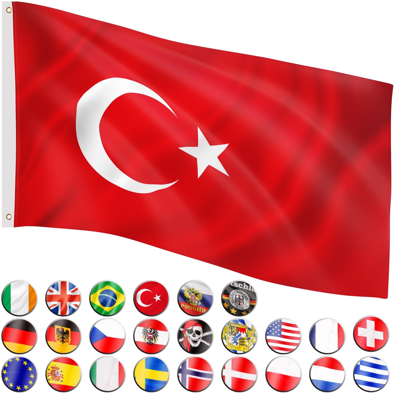 Türkei Flagge / Welche Kreditkarte für Türkei Reise (Visa, Mastercard