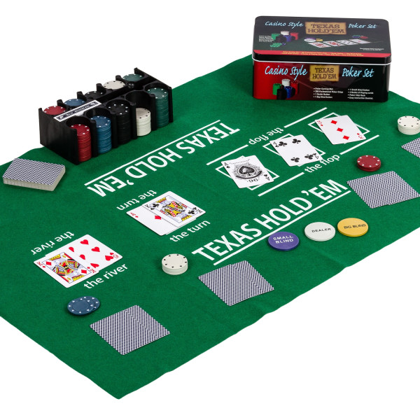 GAMES PLANET® Pokerset in Metallbox, 200 Poker Chips